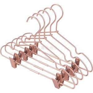Metal Hangers Baby Clothes 12.5" Rose Gold Clips Hanger 10Pack